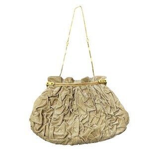 Vintage Carlo Fiori Snakeskin Evening Bag Chain-Strap Italy Convertible Clutch
